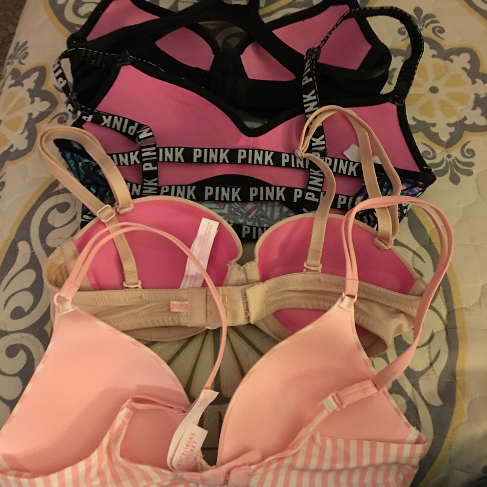 Pink bras